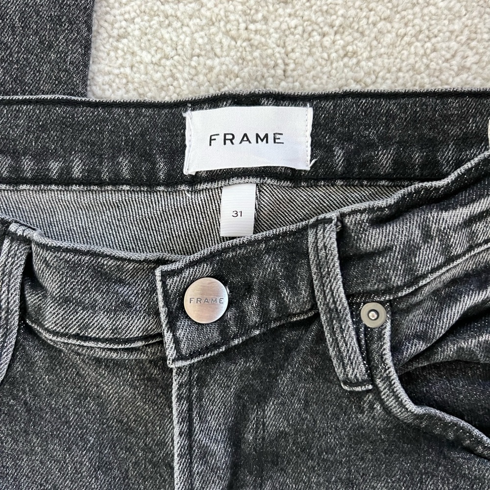 Frame Denim Men's Black Washed Jeans - Picture 2 of 6